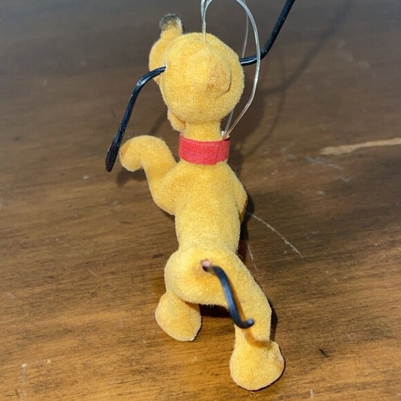 Vintage Sears Flocked Plastic Pluto Walt Disney Hanging Christmas Ornament - Picture 4 of 6